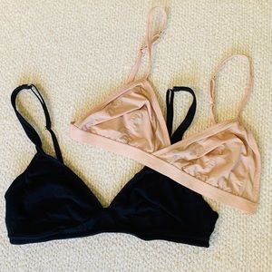 Madewell Bralette Bundle Black & Nude